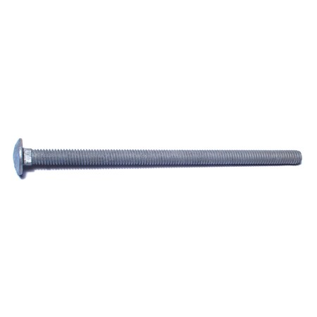 Midwest Fastener Carriage Bolt, Square Neck, 18 (Coarse), 6 in L, Steel, Hot Dipped Galvanized, 50 PK 05498